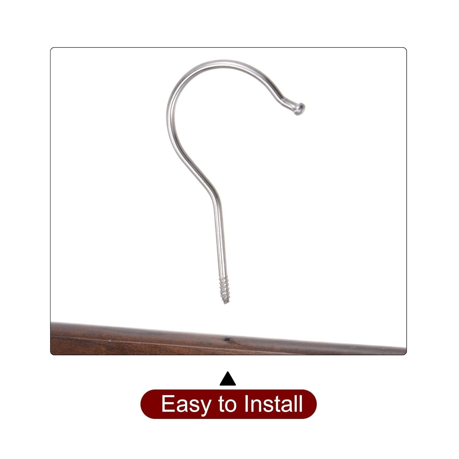 Wood Skirt Hanger with Clips – Wooden Trouser &amp; Skirt Hangers for Closet Organization (Set of 5)