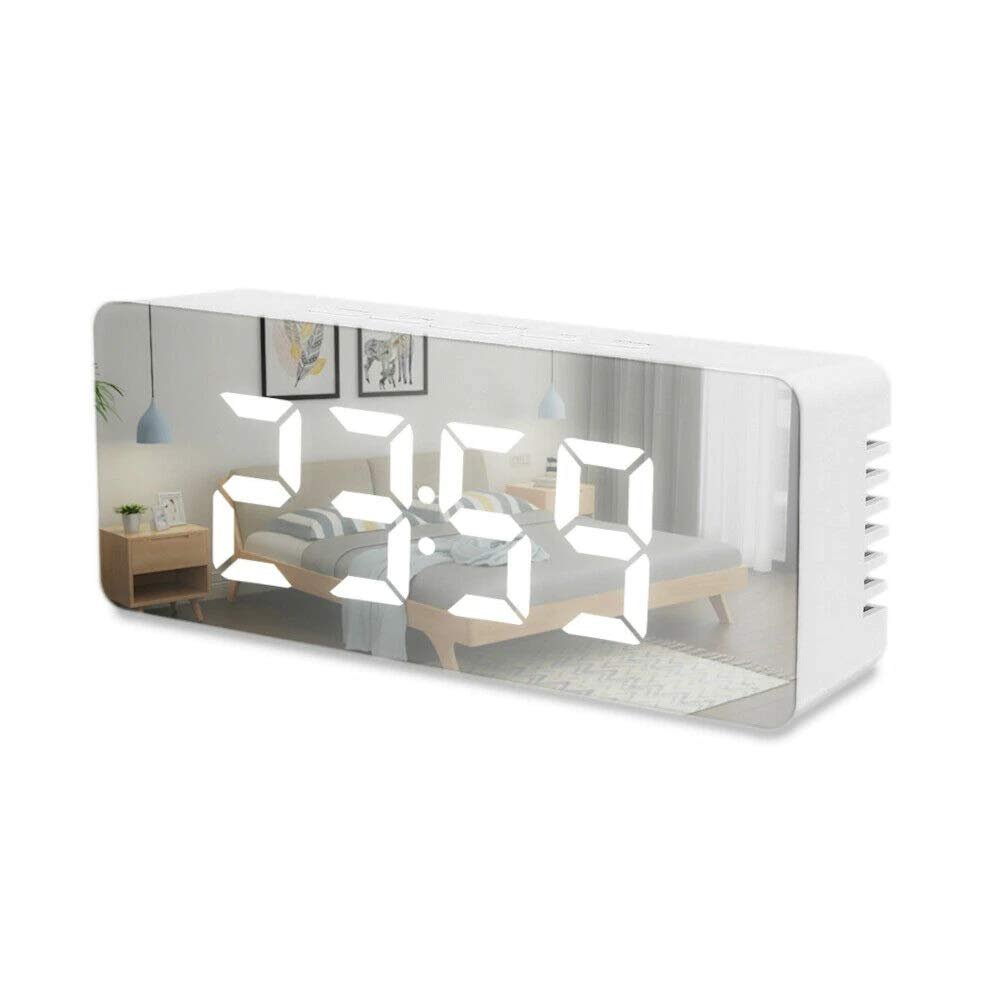 Z10 Mirror Clock – Sleek LED Mirror Alarm Clock with Touchscreen & Temperature Display
