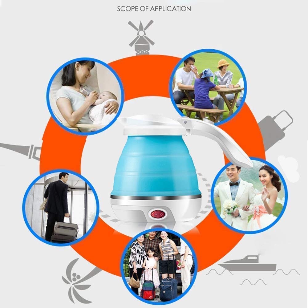 Silicon Foldable Travel Kettle – Compact, Space-Saving Electric Kettle for Travel and Home Use
