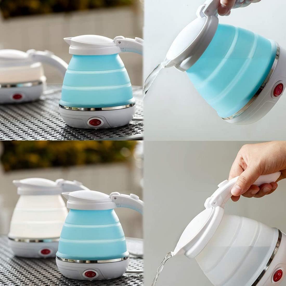 Silicon Foldable Travel Kettle – Compact, Space-Saving Electric Kettle for Travel and Home Use