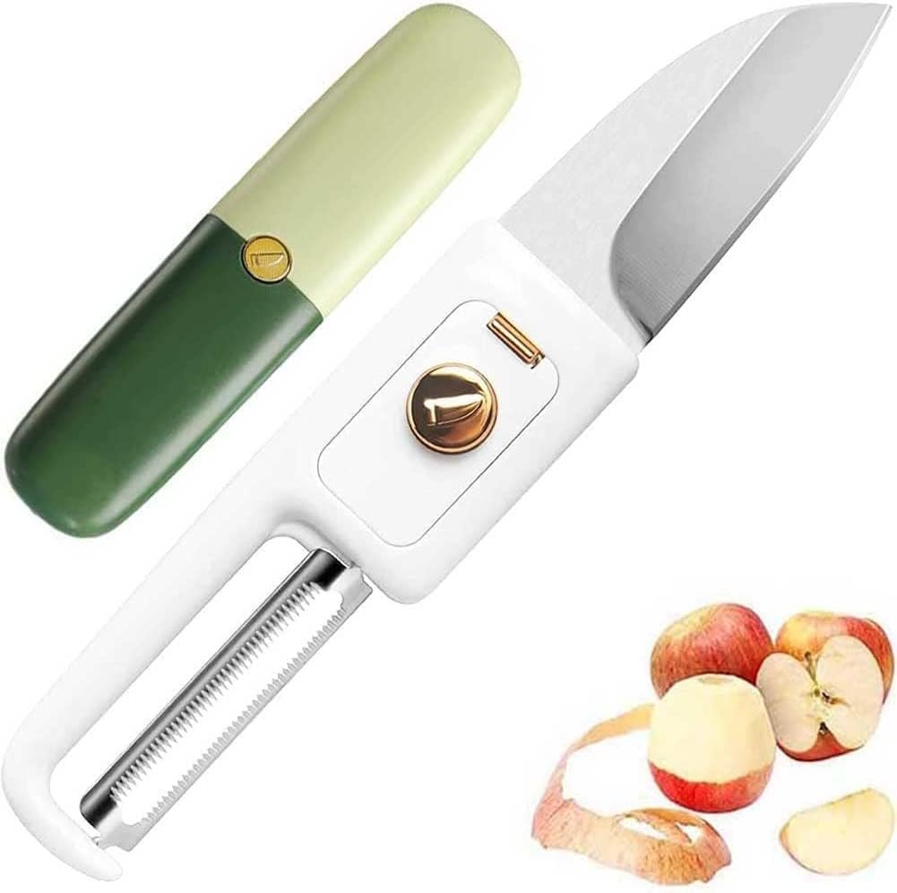 2 in 1 Multifunctional Peeler Knife – Versatile Kitchen Tool for Peeling and Cutting Fruits and Vegetables