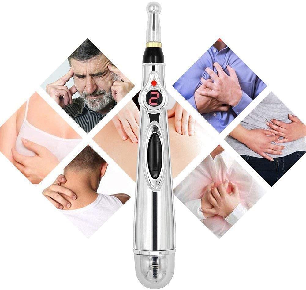 Acupuncture Body Massager Pen ? Electric Meridian Energy Pulse Pen for Pain Relief & Muscle Relaxation | Non-Invasive Acupressure Therapy Tool