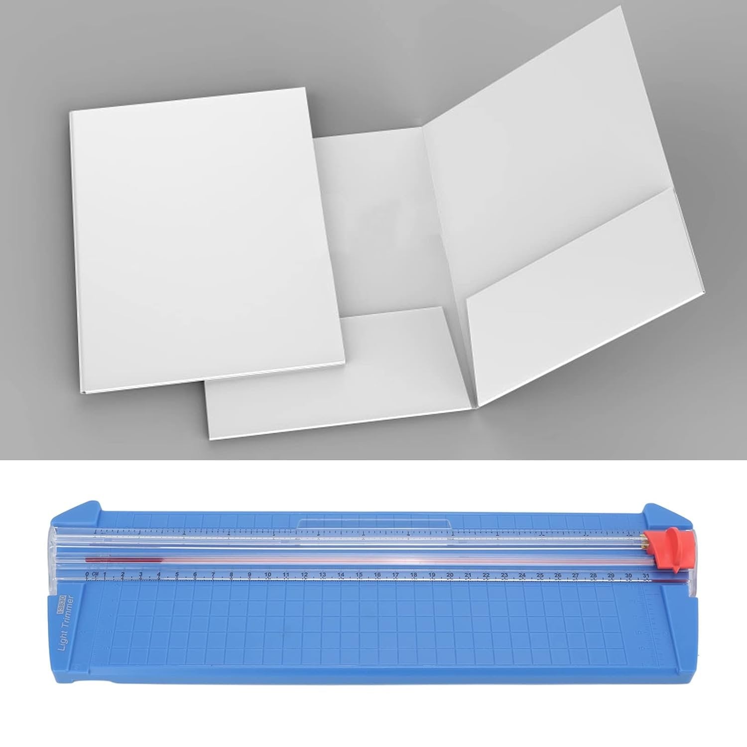 Manual Paper Cutter with Ruler ? Precision Guillotine Trimmer for A4/A5 ? Sharp Blade, Adjustable Guide, Non-Slip Base ? Ideal for Office, School, Craft, and Home Use
