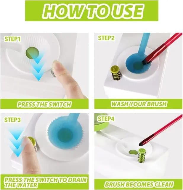 Water Recycling Paint Brush Cleaner ? Eco-Friendly Brush Rinsing System ? Dual Tank Design for Clean and Dirty Water ? Reusable, Mess-Free ? Perfect for Watercolor, Acrylic, and Oil Paint

