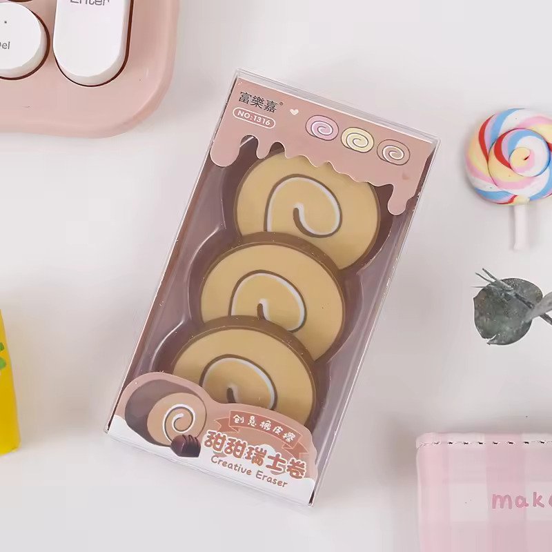 Cookie Shaped Erasers ? Pack of 3 ? Fun and Realistic Erasers for Kids, Students, and Collectors ? Soft, Non-Toxic, Durable ? Perfect for School Supplies, Party Favors, and Gifts
