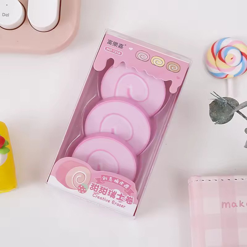 Cookie Shaped Erasers ? Pack of 3 ? Fun and Realistic Erasers for Kids, Students, and Collectors ? Soft, Non-Toxic, Durable ? Perfect for School Supplies, Party Favors, and Gifts
