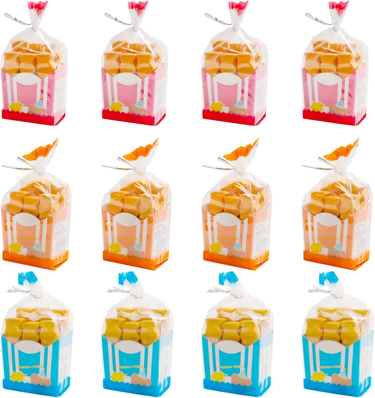 French Fries Shaped Fancy Erasers ? Pack of 6 ? Fun and Novelty Erasers for Kids, Students, and Collectors ? Soft, Non-Toxic, Durable ? Perfect for School Supplies, Party Favors, and Gifts
