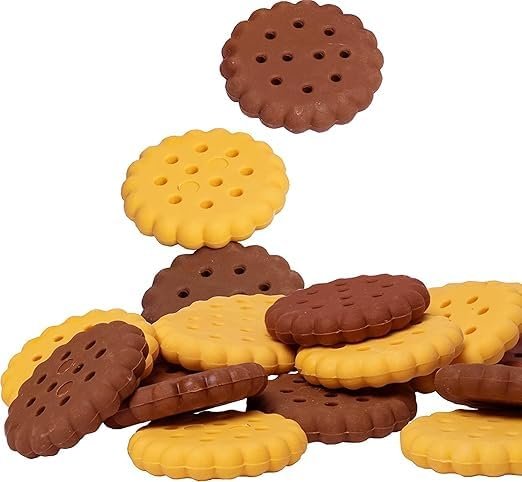 Mini Biscuit Shaped Erasers ? Set of 6 ? Cute and Realistic Erasers for Kids, Students, and Collectors ? Soft, Non-Toxic, Durable ? Perfect for School Supplies, Party Favors, and Gifts
