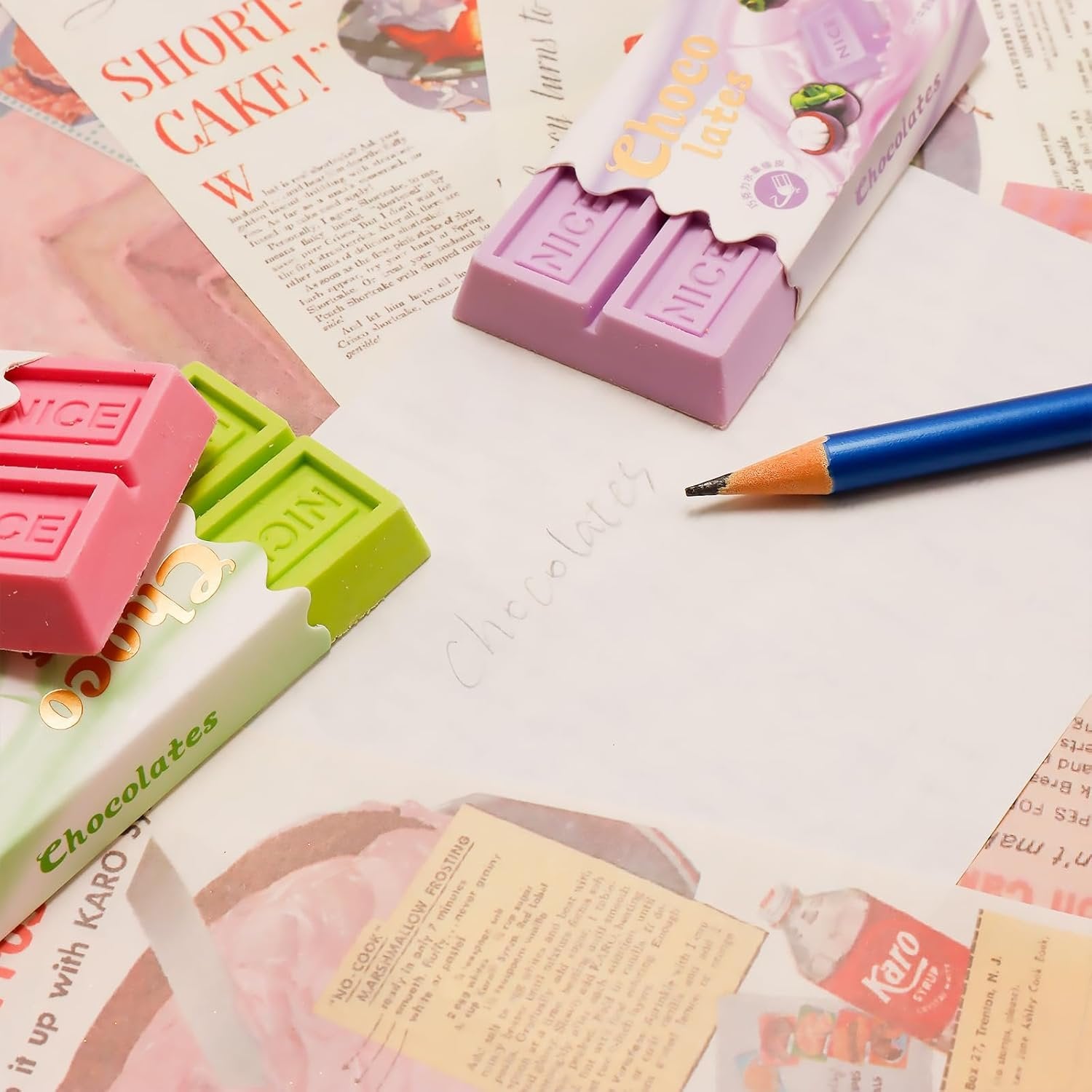 Creative Chocolate Shaped Eraser ? 1 PC ? Fun and Realistic Chocolate Bar Design ? Cute and Unique Eraser for Kids, Students, and Collectors ? Non-Toxic, Durable, Perfect for School and Gifts

