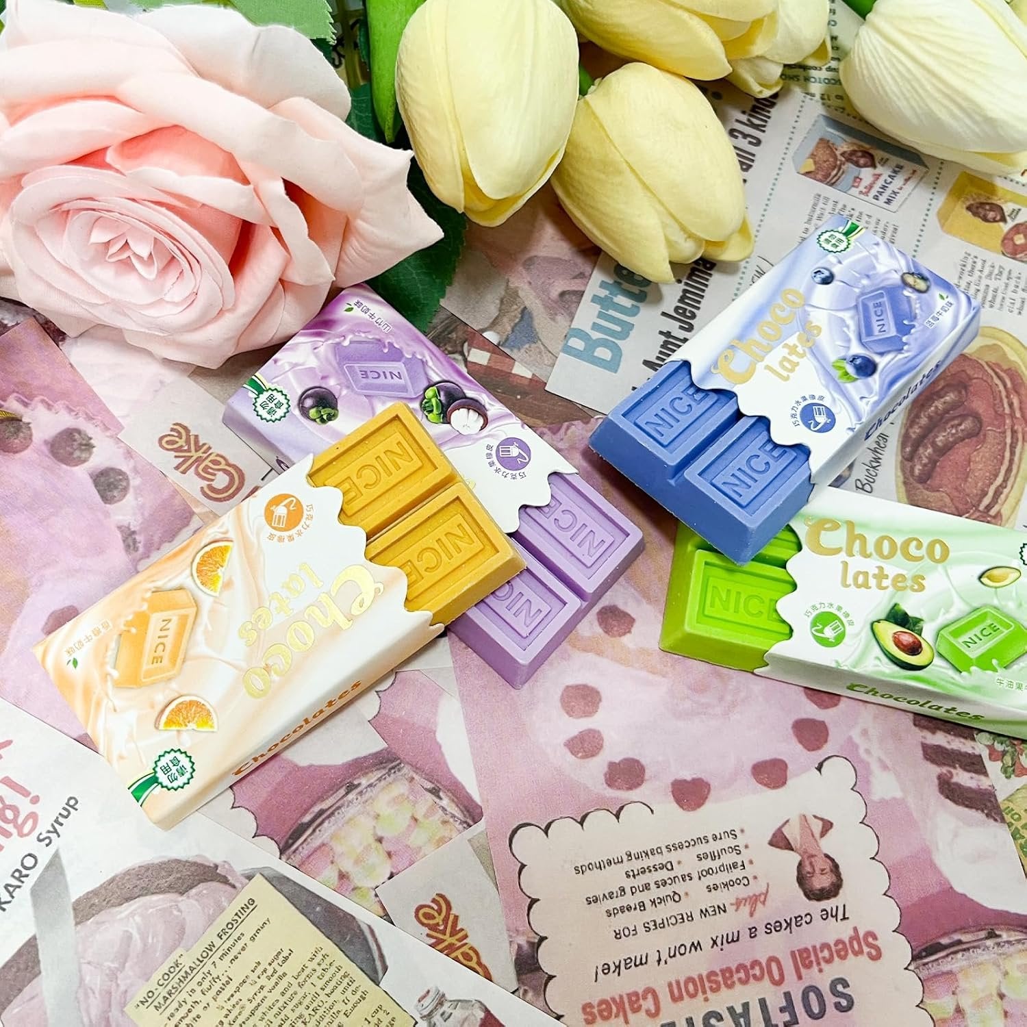 Creative Chocolate Shaped Eraser ? 1 PC ? Fun and Realistic Chocolate Bar Design ? Cute and Unique Eraser for Kids, Students, and Collectors ? Non-Toxic, Durable, Perfect for School and Gifts

