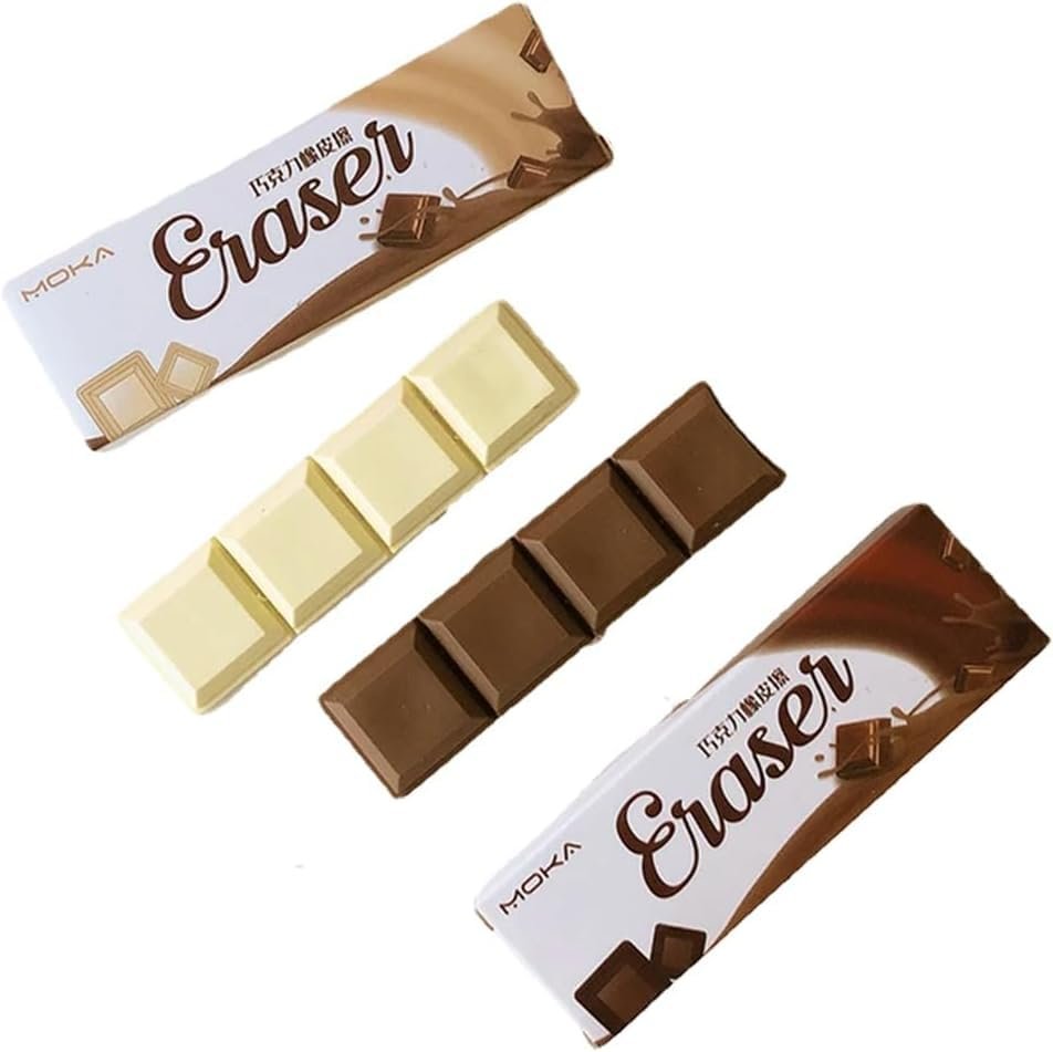 Cadbury Shaped Eraser ? 1 PC ? Fun and Realistic Chocolate Bar Design ? Cute, Creative, and Unique Eraser for Kids, Students, and Collectors ? Non-Toxic, Durable, Perfect for School and Gifts

