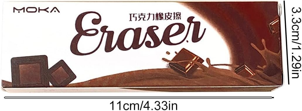Cadbury Shaped Eraser ? 1 PC ? Fun and Realistic Chocolate Bar Design ? Cute, Creative, and Unique Eraser for Kids, Students, and Collectors ? Non-Toxic, Durable, Perfect for School and Gifts

