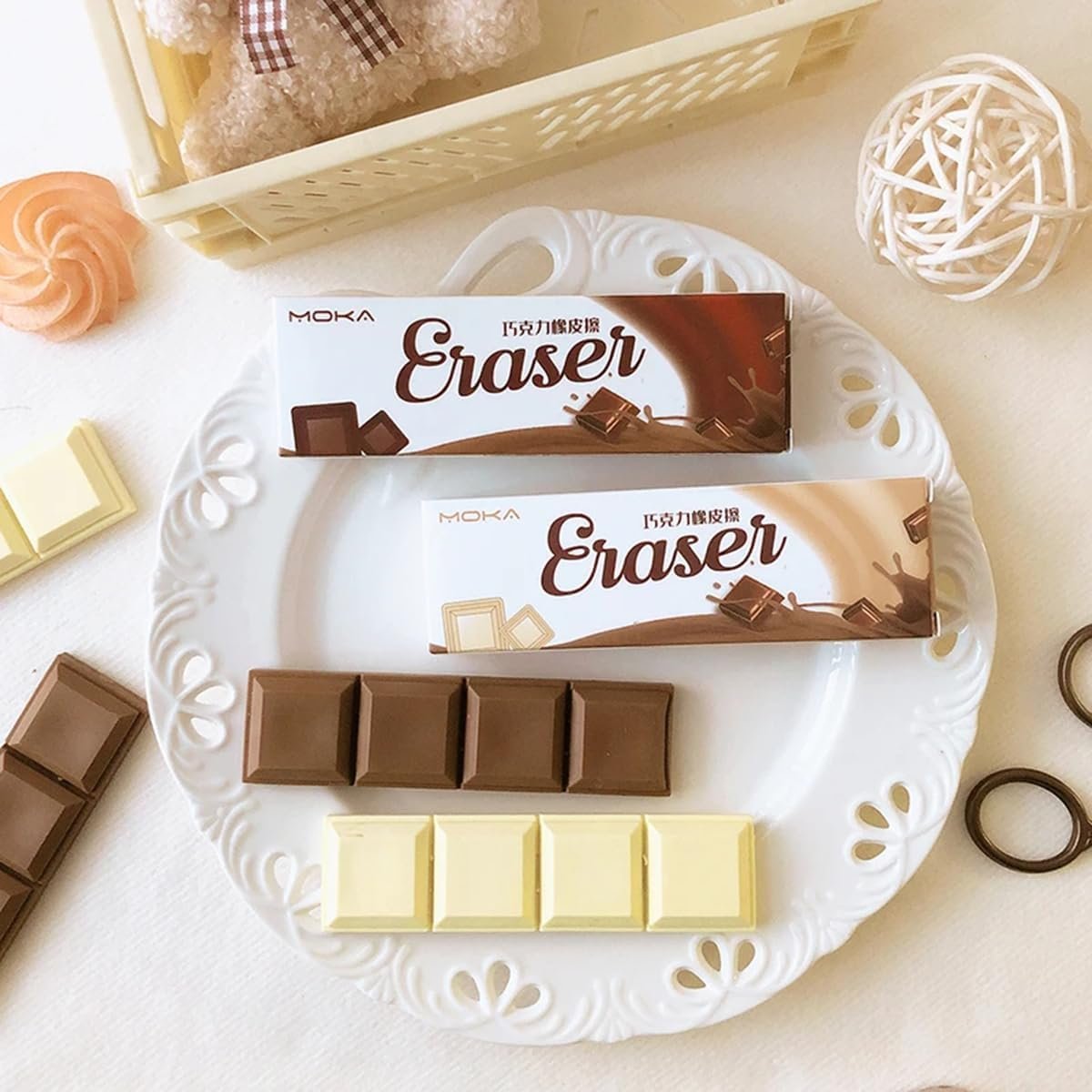 Cadbury Shaped Eraser ? 1 PC ? Fun and Realistic Chocolate Bar Design ? Cute, Creative, and Unique Eraser for Kids, Students, and Collectors ? Non-Toxic, Durable, Perfect for School and Gifts

