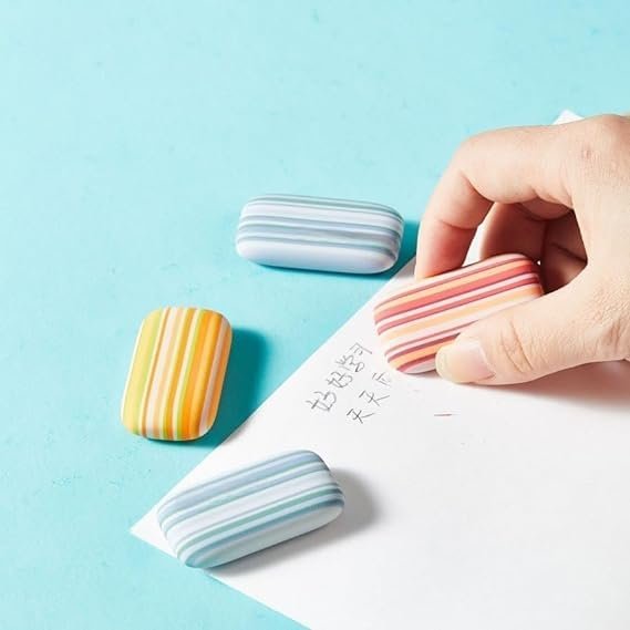 Soap Shaped Eraser ? 1 PC ? Creative and Realistic Soap Bar Design ? Fun and Unique Eraser for Kids, Students, and Collectors ? Non-Toxic, Durable, Perfect for School Supplies and Gifts
