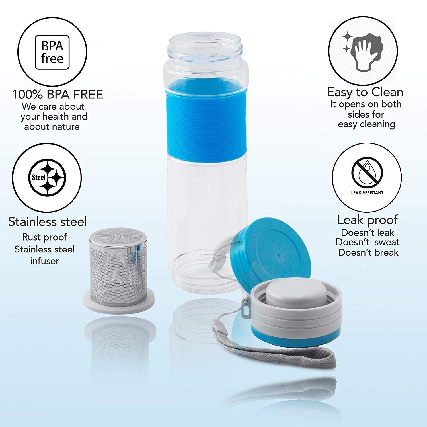 Alkaline Water Bottle | Mineral Cartridge for pH Balance | Stainless Steel | Health-Boosting Portable Bottle for Home, Gym & Travel

