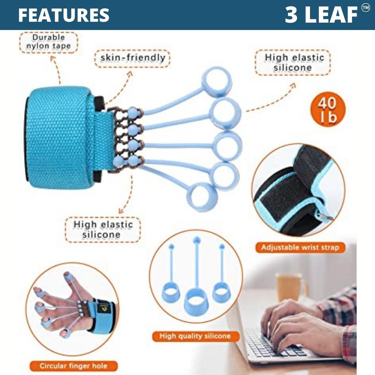 Forearm Exerciser Finger Grip Strengthener | Portable Hand Strengthener | Ideal for Improving Grip, Wrist, and Forearm Muscle Health

