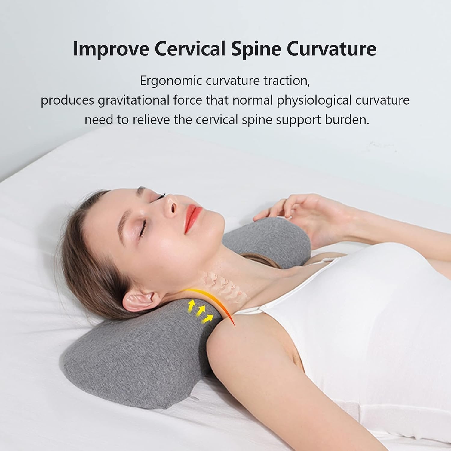 Cervical Neck Pillow | Contoured Memory Foam Pillow for Neck Pain Relief | Supports Spine Alignment & Comfort for Better Sleep
