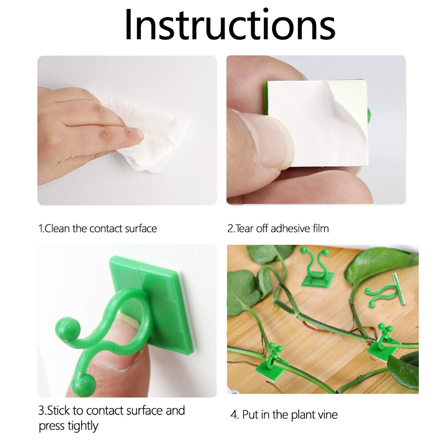 Plant Climbing Fixing Clip (30pc) | Adjustable Garden Plant Support Clips | Secure Climbing Plants, Vines, and Tomatoes
