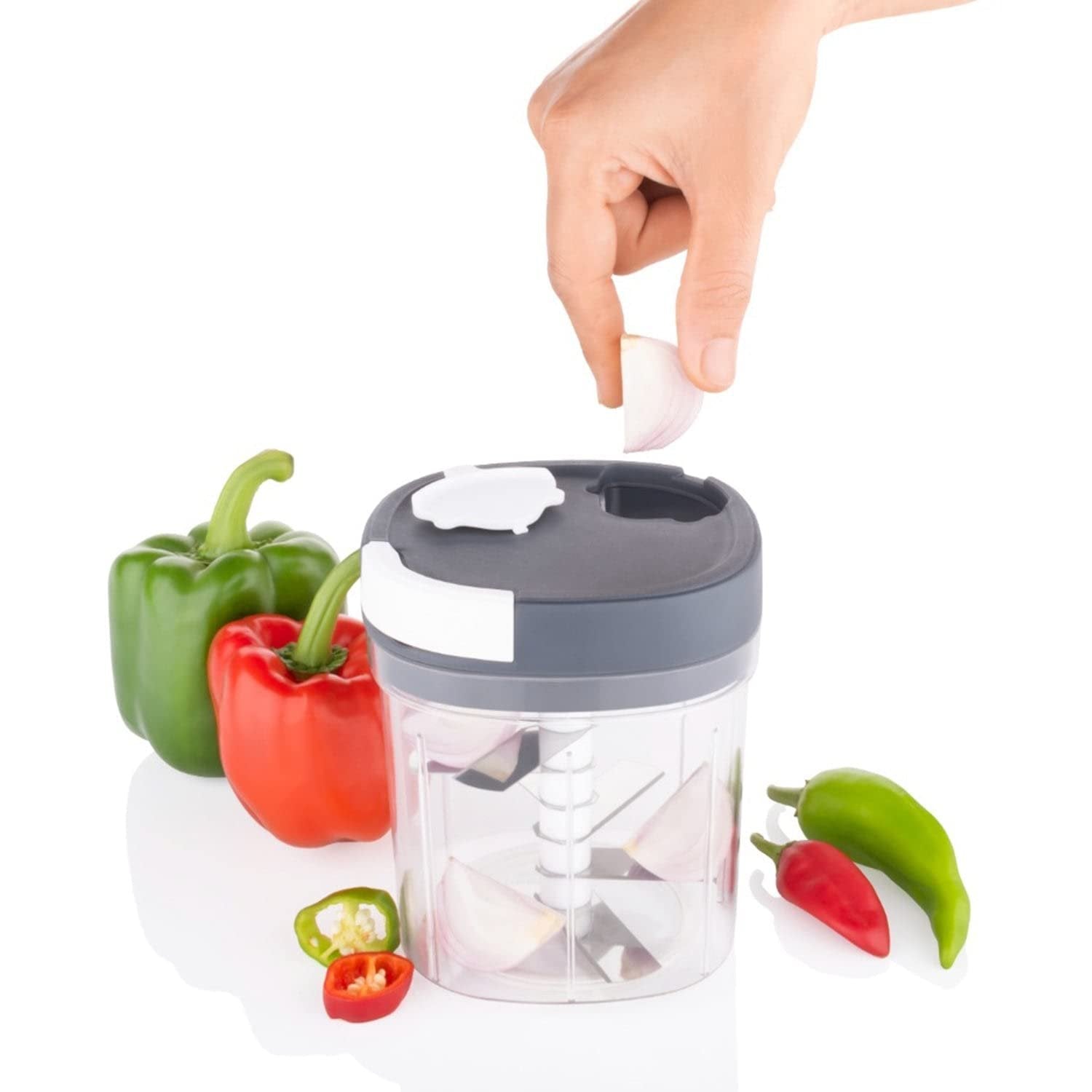 1000ml Handy Quick Chopper | Large Capacity Manual Vegetable & Fruit Chopper | Efficient, Easy-to-Use Kitchen Tool for Fast Prep
