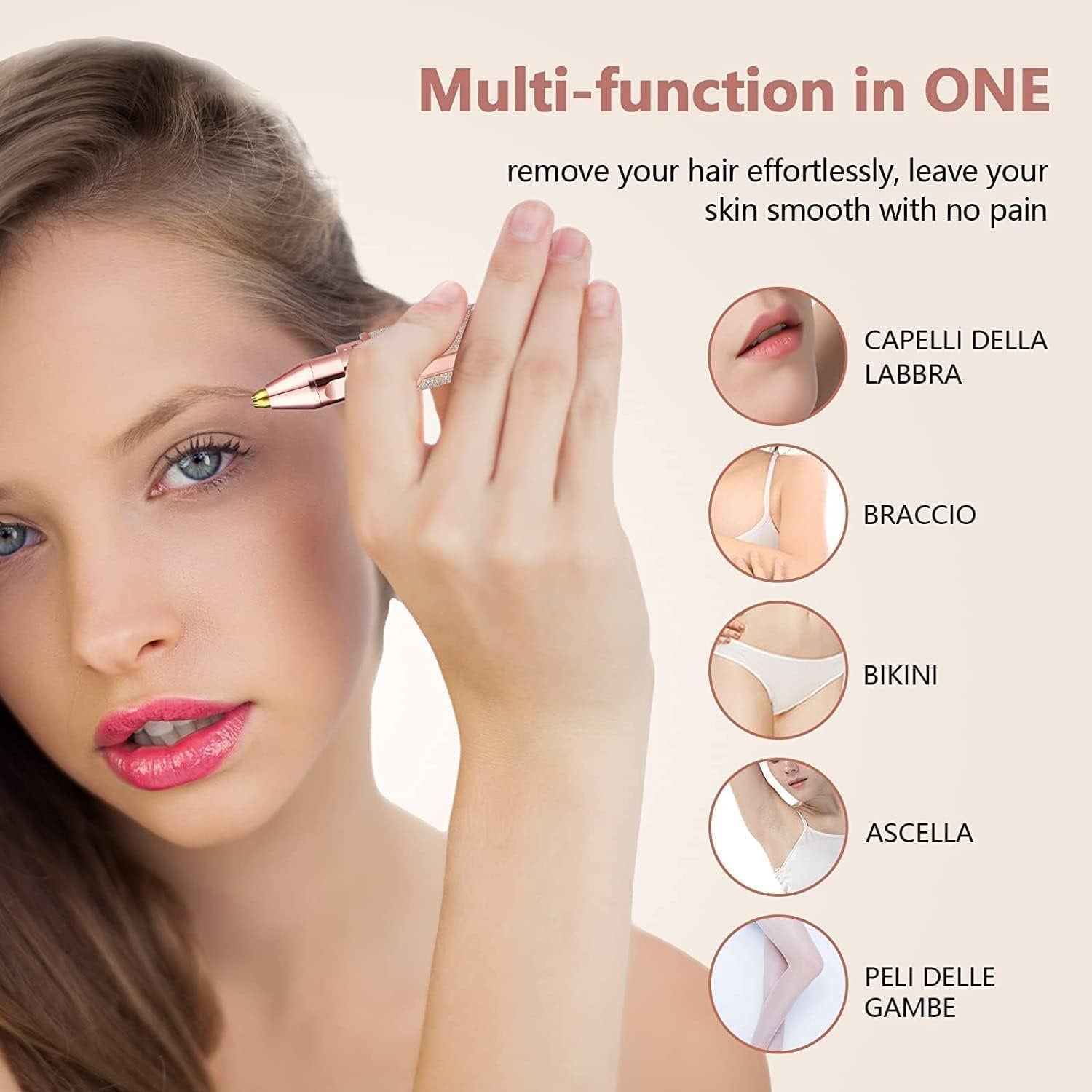 2 in 1 Electric Rechargeable Flawless Eyebrow Trimmer | Precision Shaving & Eyebrow Grooming | Rechargeable & Compact Design
