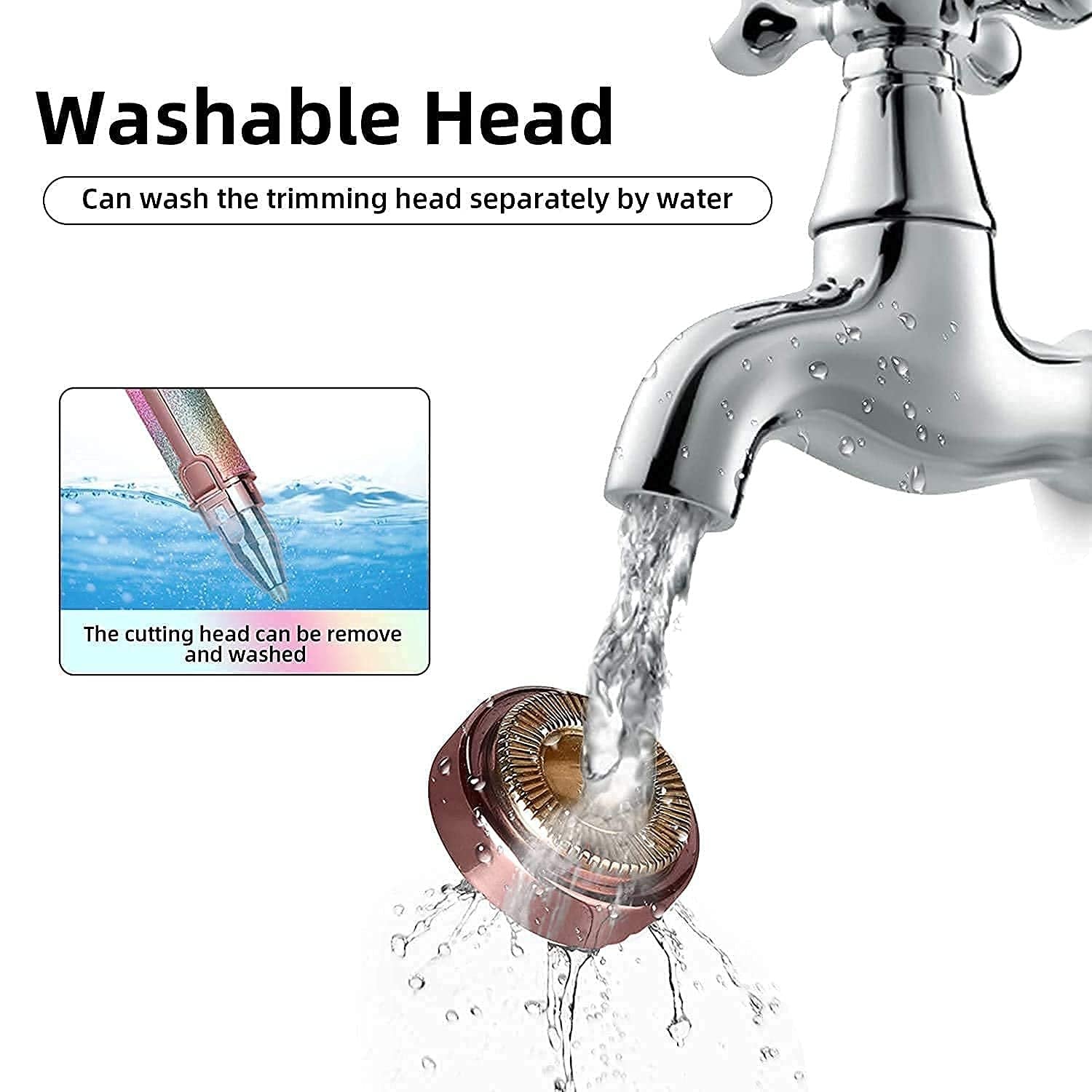 2 in 1 Electric Rechargeable Flawless Eyebrow Trimmer | Precision Shaving & Eyebrow Grooming | Rechargeable & Compact Design
