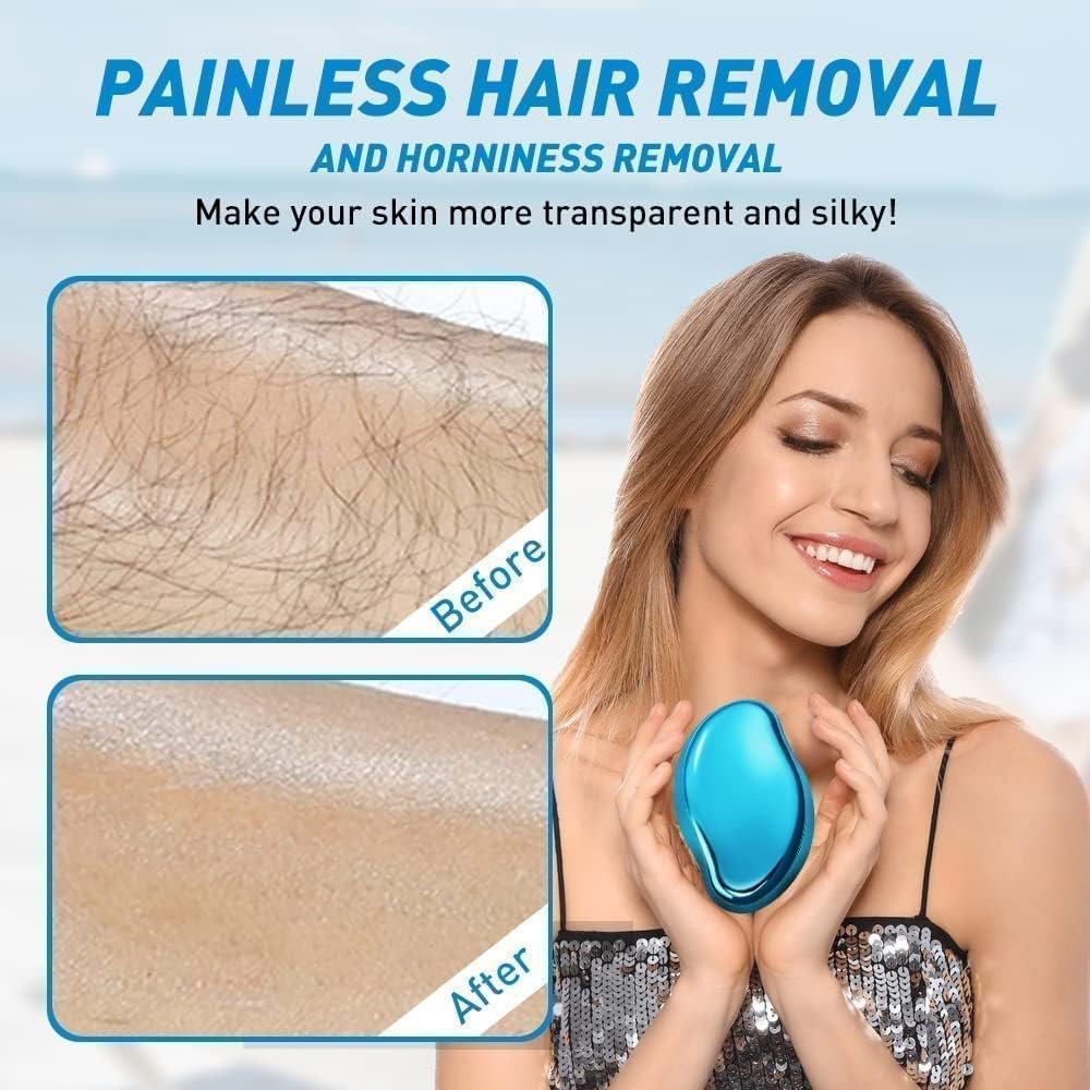 Crystal Hair Remover | Gentle & Pain-Free Hair Removal | Smooth & Effortless for Face, Arms & Legs | Reusable & Convenient
