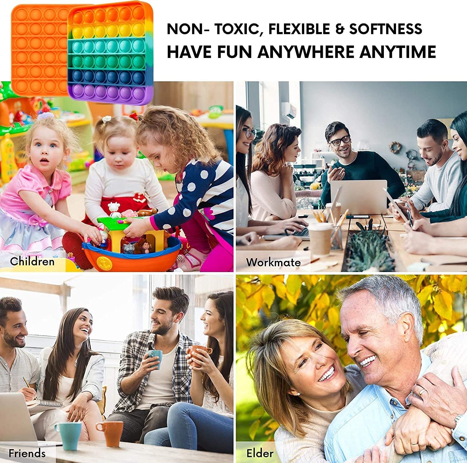 Pop It Toys (Random Design) | Stress Relief Fidget Toy | Fun & Interactive for Kids & Adults | Sensory Play

