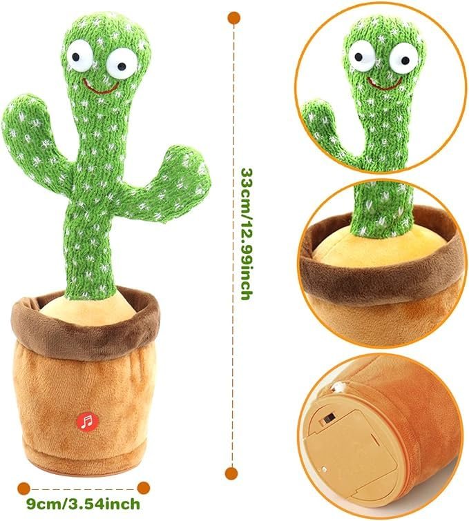 Dancing Cactus Toy | Fun & Interactive Musical Toy | Moves, Sings & Shakes | Perfect for Kids & Decoration

