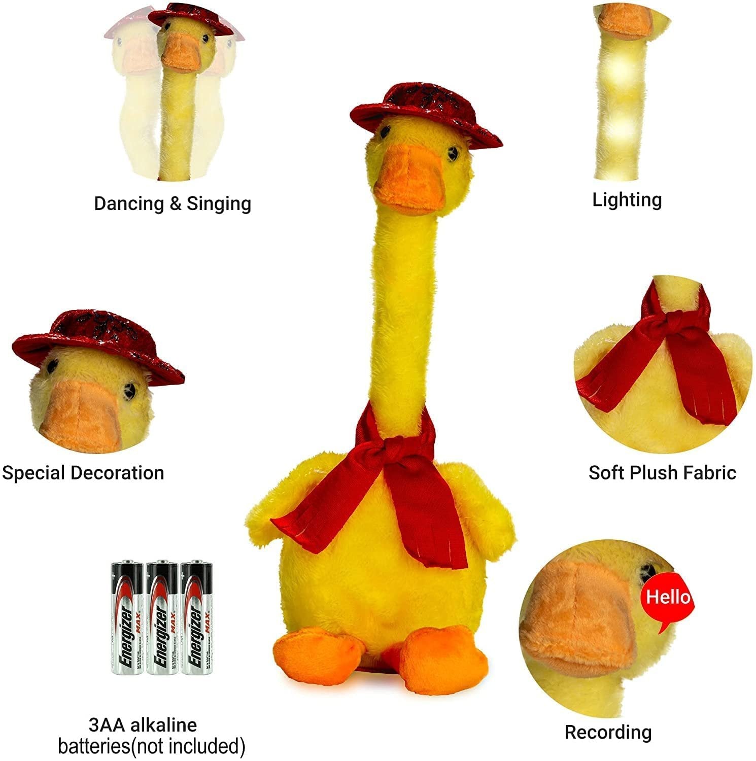Dancing Duck Toy | Musical & Interactive Toy | Shakes, Dances & Sings | Fun Gift for Kids

