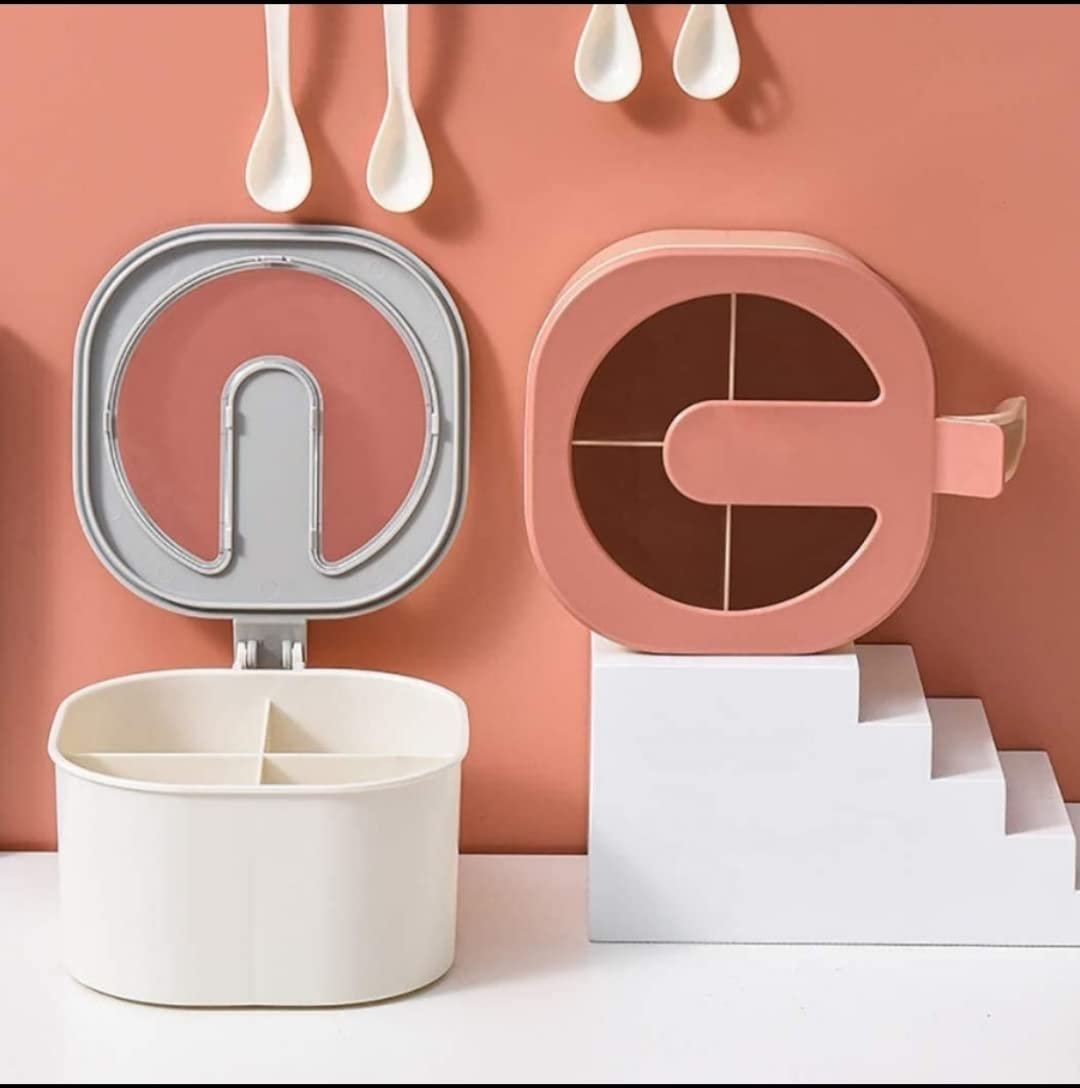 4 Compartments Seasoning Box Spice Jar | Airtight, Durable Spice Storage Box | Organize Your Spices, Herbs, & Seasonings | Ideal for Kitchen Storage

