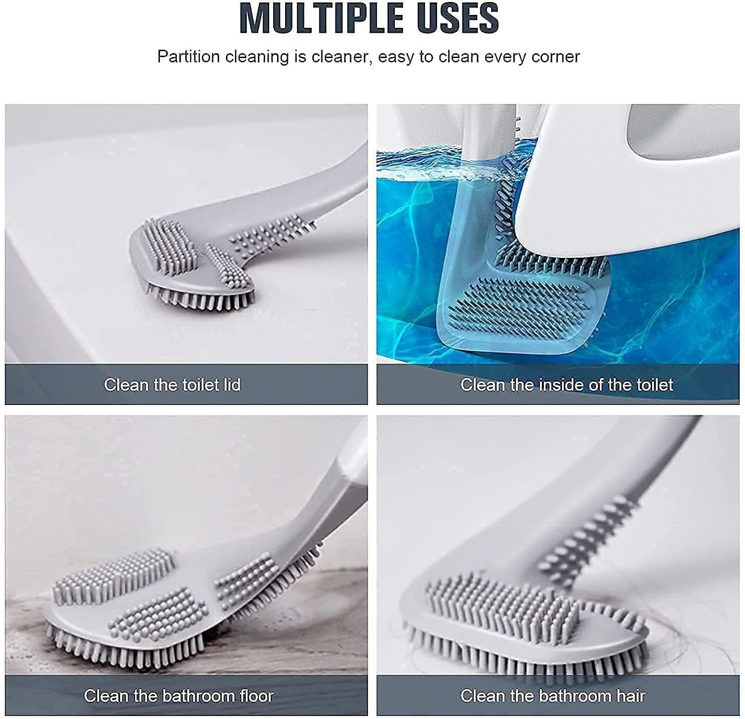 Golf Shape Toilet Brush Cleaner ? Unique Bathroom Cleaning Brush with Holder ? Compact Design, Durable Bristles, Deep Cleaning for Toilet Bowl and Rim