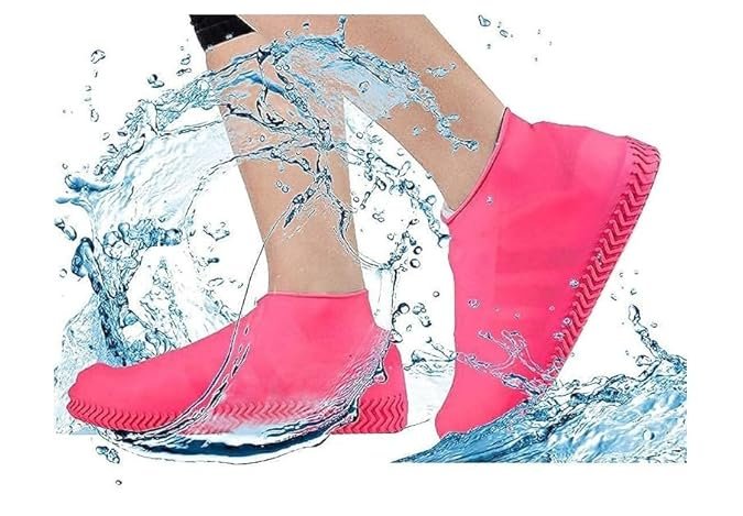 Silicone Shoe Cover (M Size) ? Waterproof, Reusable, Non-Slip Shoe Protector for Rain, Snow, Dust & Mud ? Durable and Stretchable for Men & Women

