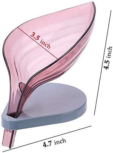 Leaf Shape Soap Holder ? Self-Draining Soap Dish for Bathroom & Kitchen ? Anti-Slip Design, Easy Drainage, Stylish & Functional

