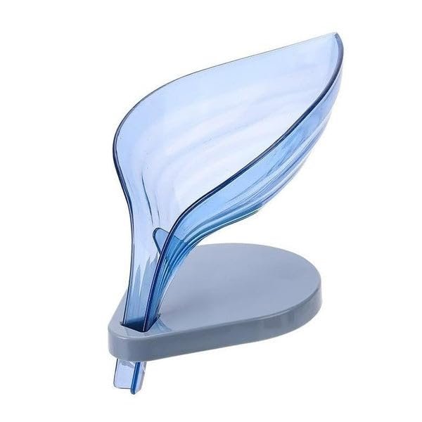 Leaf Shape Soap Holder ? Self-Draining Soap Dish for Bathroom & Kitchen ? Anti-Slip Design, Easy Drainage, Stylish & Functional

