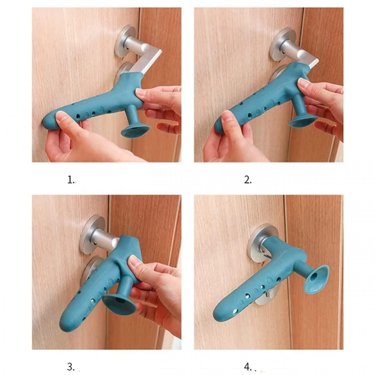 Safety Door Handle Cover ? Soft Silicone Protective Grip for Baby & Child Safety ? Anti-Collision, Shockproof, Easy to Install

