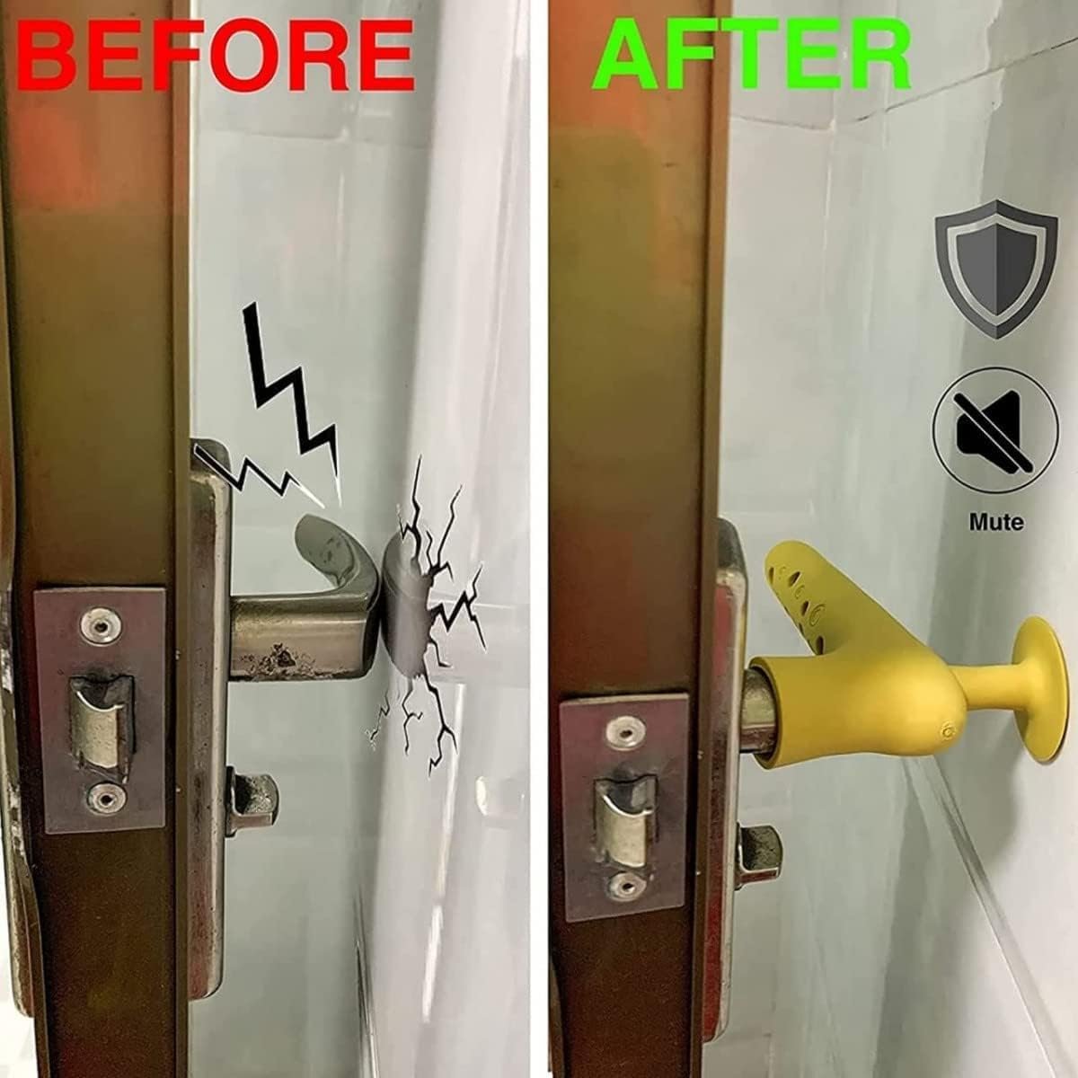 Safety Door Handle Cover ? Soft Silicone Protective Grip for Baby & Child Safety ? Anti-Collision, Shockproof, Easy to Install

