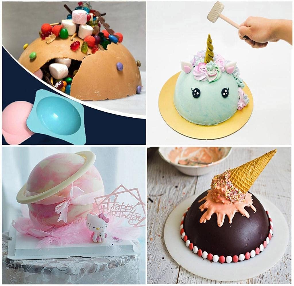 Pinata Cake Mould ? Breakable Heart Chocolate Mold for Surprise Cakes & Gifts ? Silicone, Non-Stick, Easy to Use & Clean

