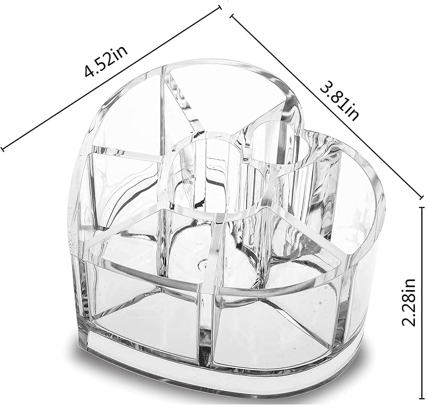 Heart Shape Acrylic Display Stand ? Decorative Organizer for Cakes, Perfumes, Collectibles ? Clear & Sturdy Showcase for Tabletop


