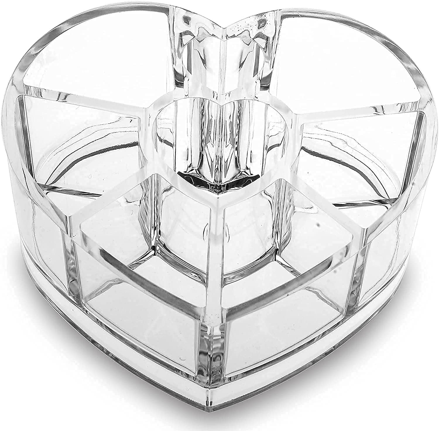 Heart Shape Acrylic Display Stand ? Decorative Organizer for Cakes, Perfumes, Collectibles ? Clear & Sturdy Showcase for Tabletop

