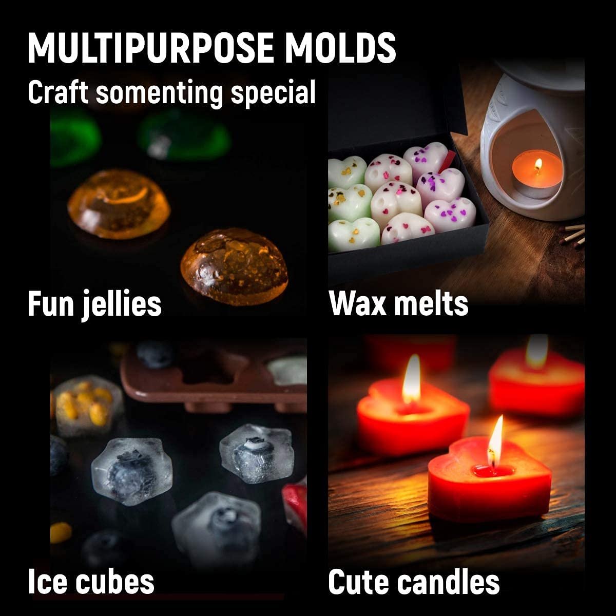 Heart Shape Silicone Chocolate Mould ? Non-Stick, Reusable Candy Mold for Valentine, Parties, Baking & Gifting

