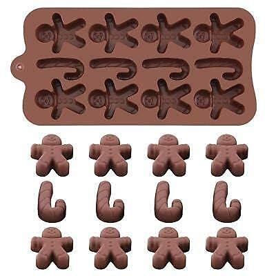 12 Cavity Christmas Silicone Mould ? Non-Stick Candy & Chocolate Mold with Holiday Designs ? Reusable for Baking & Crafts
