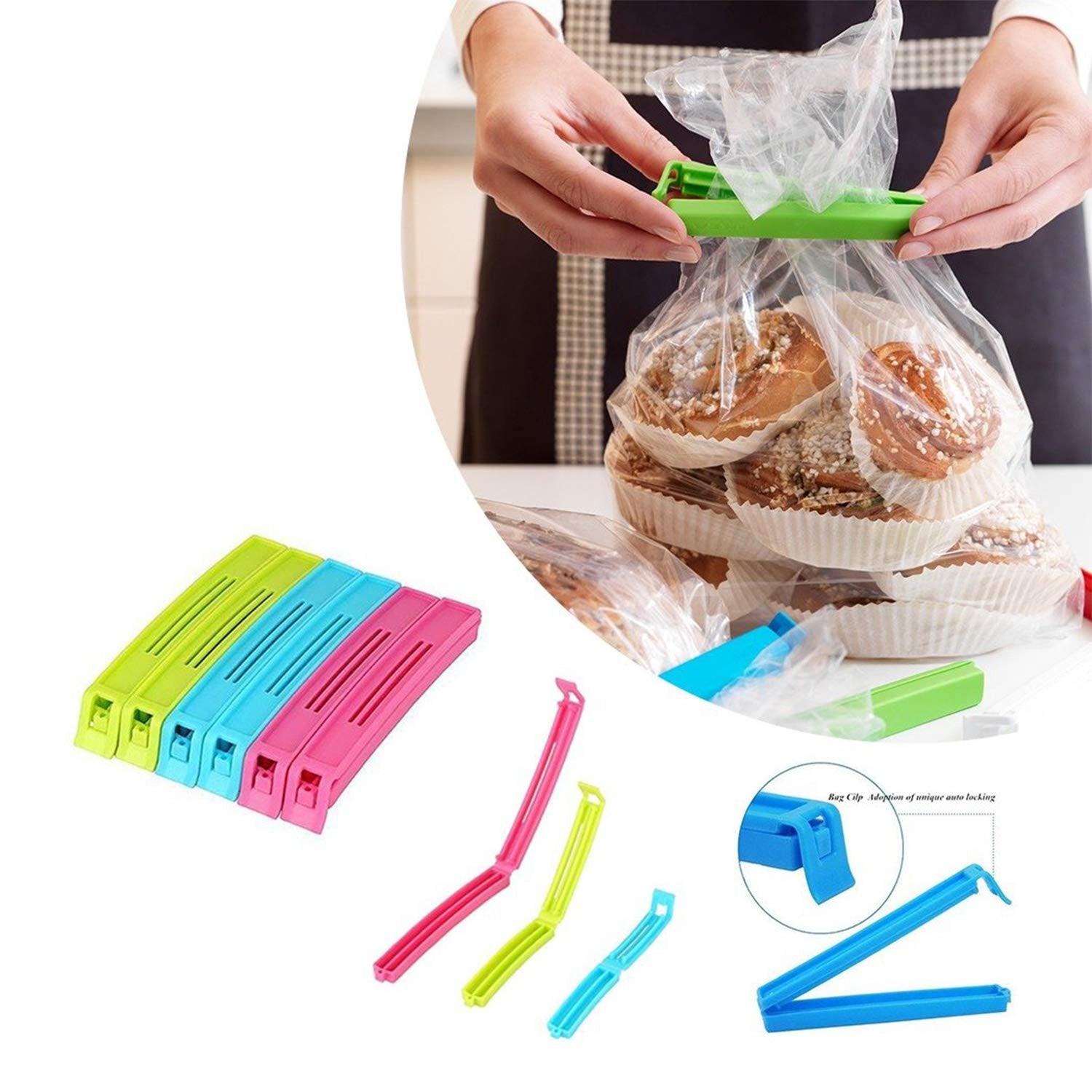 Multipurpose Pouch Clip Sealer ? Reusable Bag Clip for Snacks, Cereal, Coffee ? Airtight Food Storage Clamp

