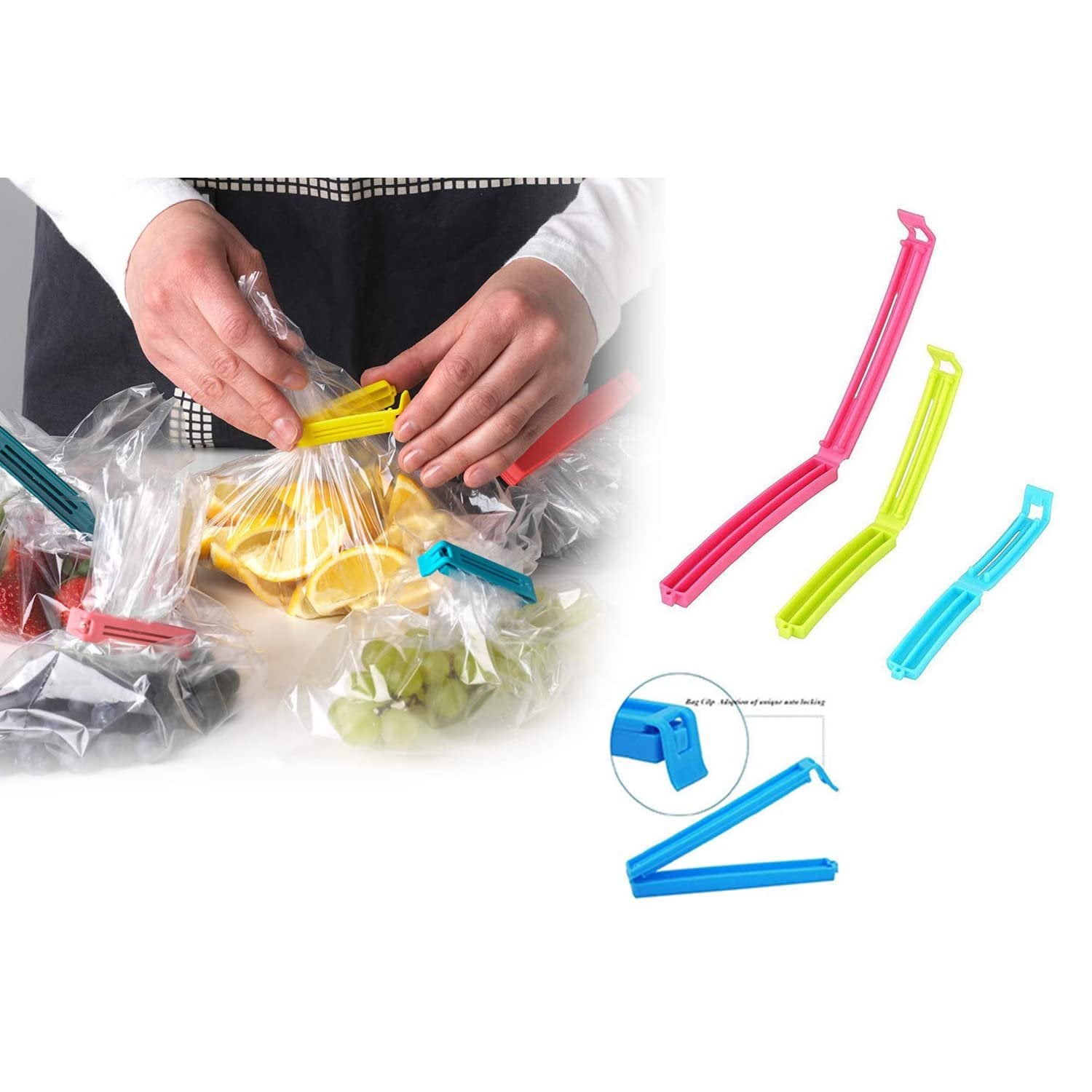 Multipurpose Pouch Clip Sealer ? Reusable Bag Clip for Snacks, Cereal, Coffee ? Airtight Food Storage Clamp

