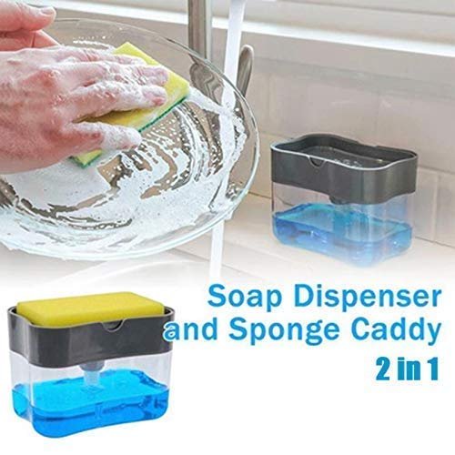 Soap Pump Dispenser for Kitchen & Bathroom ? One-Hand Press Liquid Soap Holder ? Compact & Leak-Proof Design

