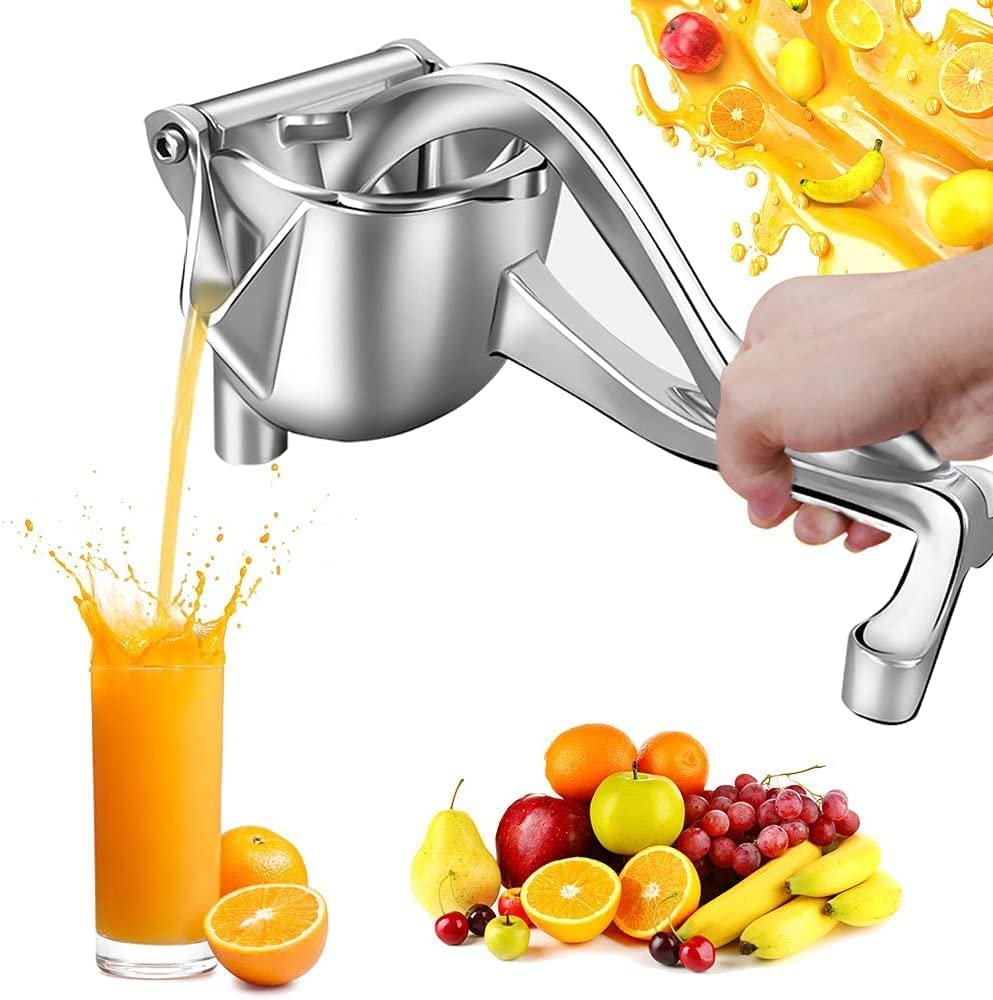 Manual Aluminium Fruit Press Juicer ? Heavy Duty Hand Squeezer for Citrus, Lemon, Orange, Pomegranate
