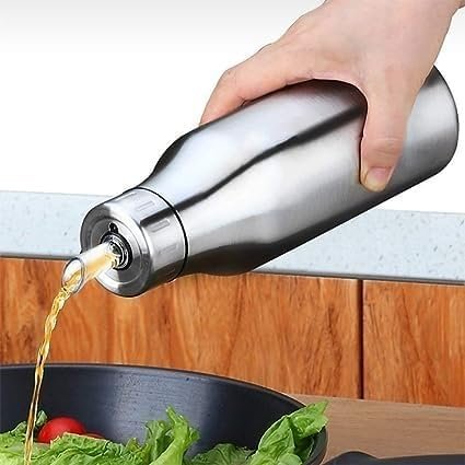 1000ml Stainless Steel Oil Dispenser ? Leak-Proof, Easy-Pour Oil Bottle for Cooking, Salad Dressings, and More


