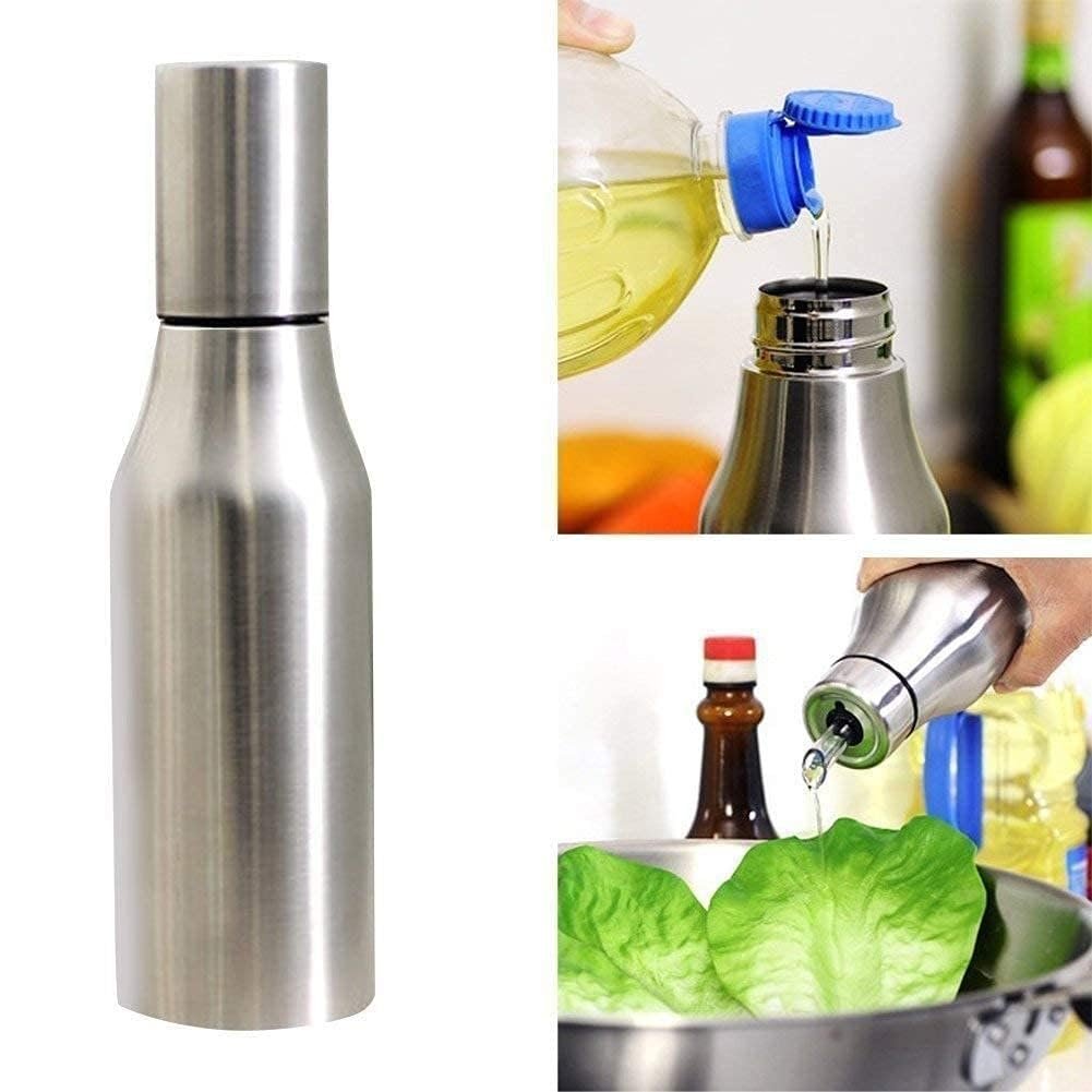 1000ml Stainless Steel Oil Dispenser ? Leak-Proof, Easy-Pour Oil Bottle for Cooking, Salad Dressings, and More

