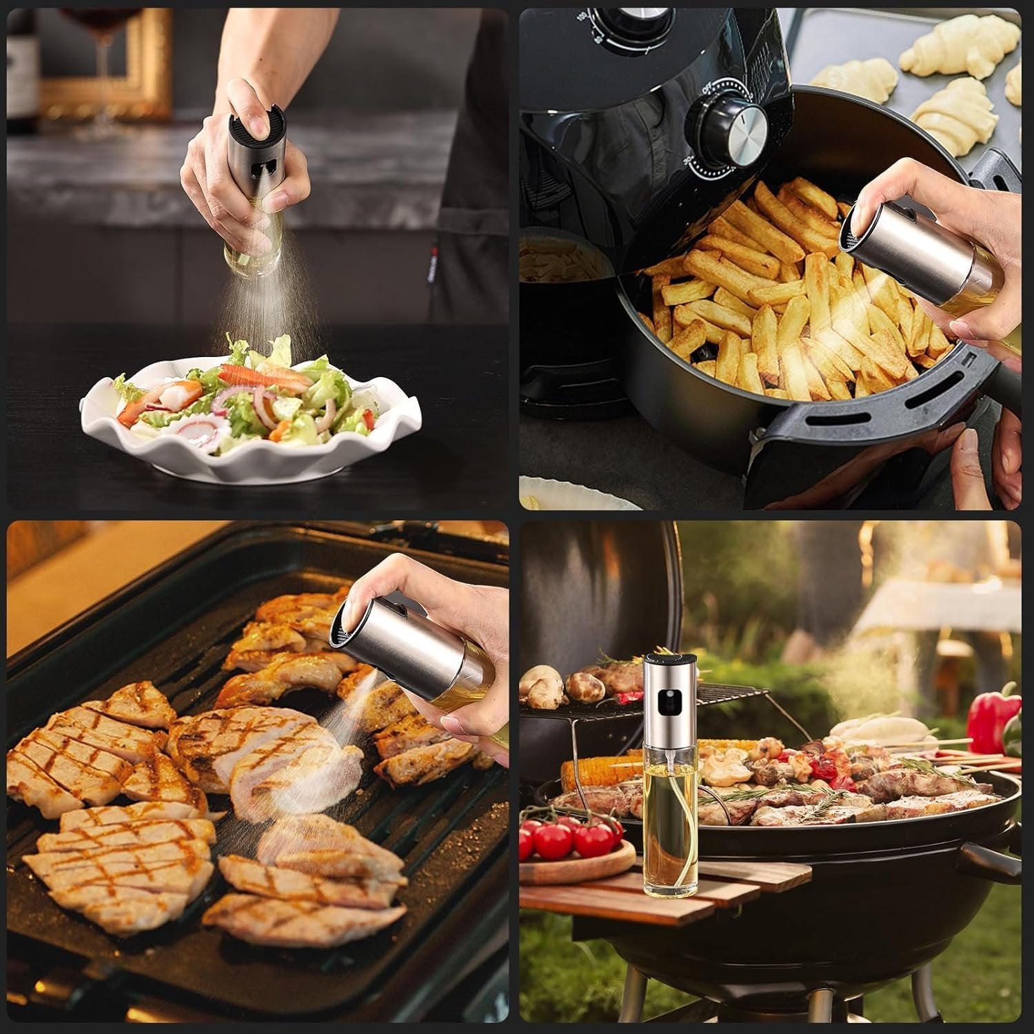 Oil Sprayer ? Reusable, Non-Aerosol Sprayer for Olive Oil, Vinegar, and Cooking Oils ? Healthy, Controlled Dispensing

