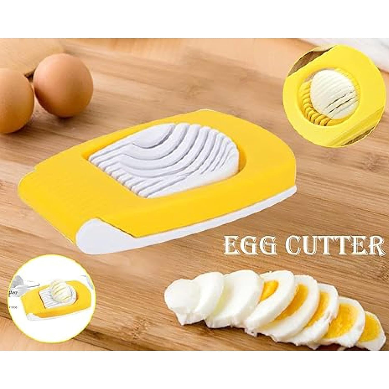 Egg Cutter ? Easy-to-Use Stainless Steel Egg Slicer for Perfect Slices, Ideal for Boiled Eggs and Fruits

