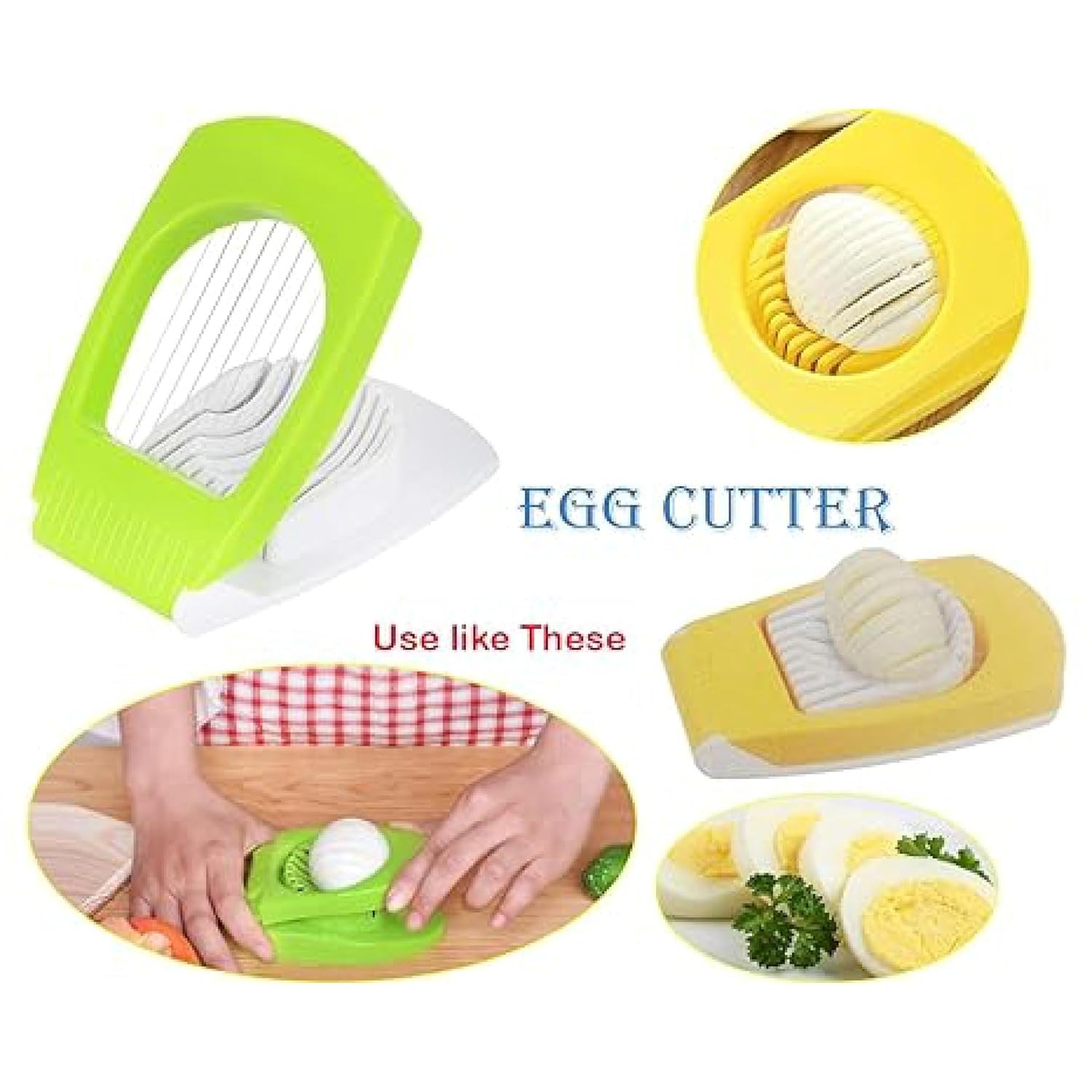 Egg Cutter ? Easy-to-Use Stainless Steel Egg Slicer for Perfect Slices, Ideal for Boiled Eggs and Fruits

